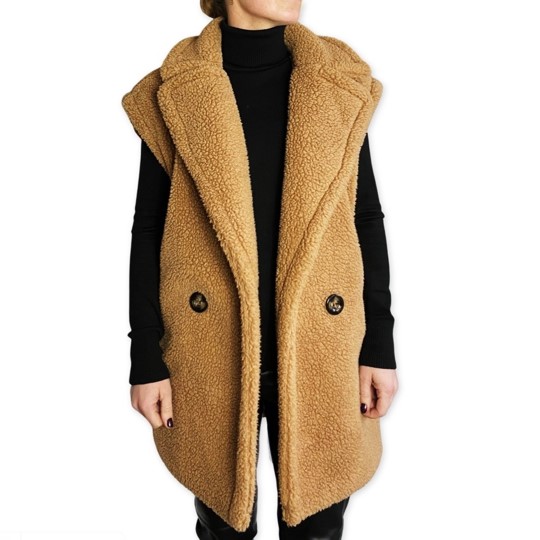 AIVY teddy gilet Brown