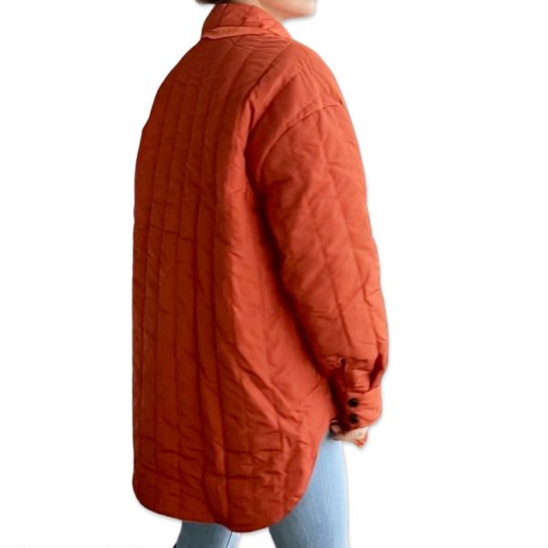 AUBREY jacket Orange model back side