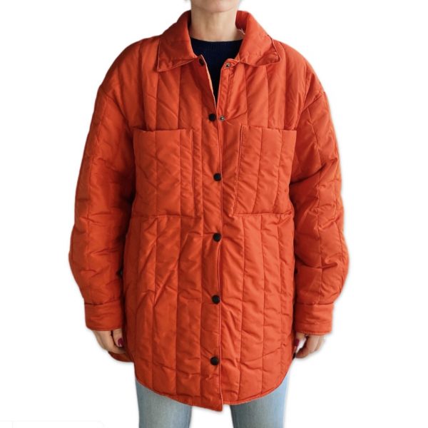 AUBREY jacket Orange model front