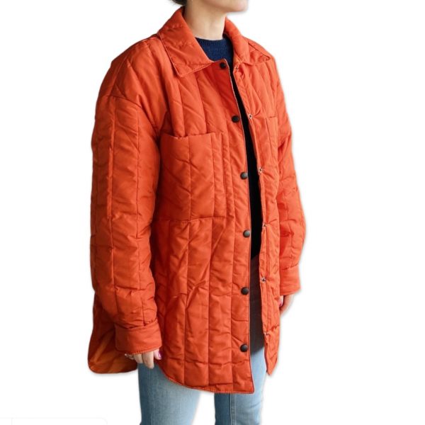 AUBREY jacket Orange model side