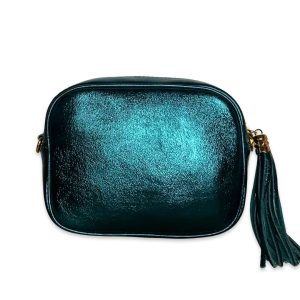 BONNY metallic bag Petrol