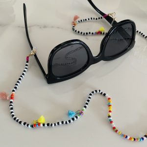 GIGI sunglasses cord Black White GENEVIEVE