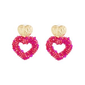 KAE earrings hearts Pink