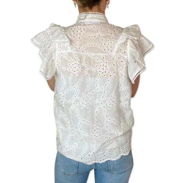 MACEA blouse White model back