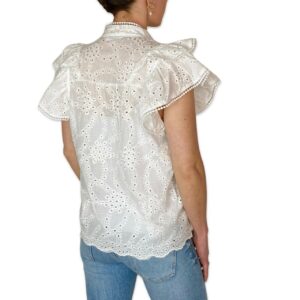 MACEA blouse White model back side