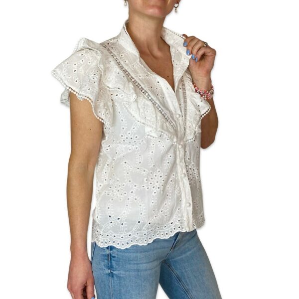 MACEA blouse White model side