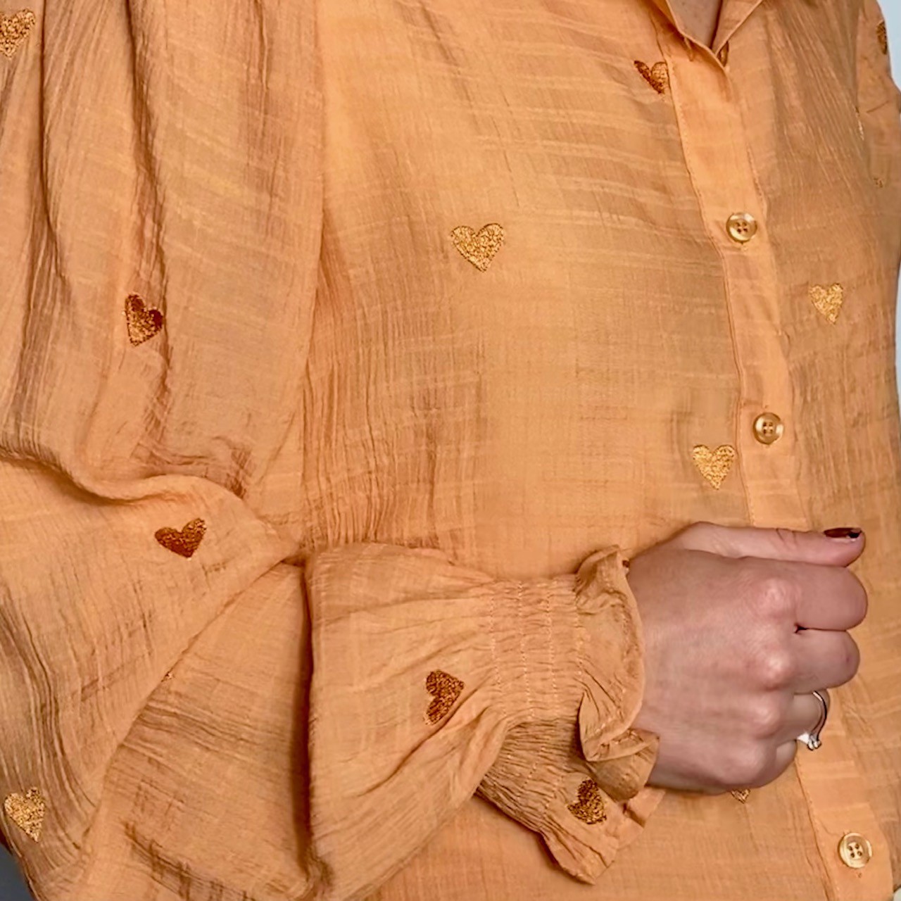 MAY blouse Orange close up