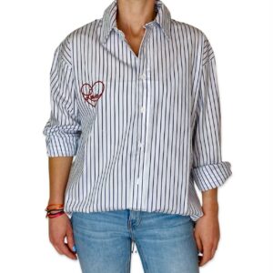 MELIN blouse Stripe model front