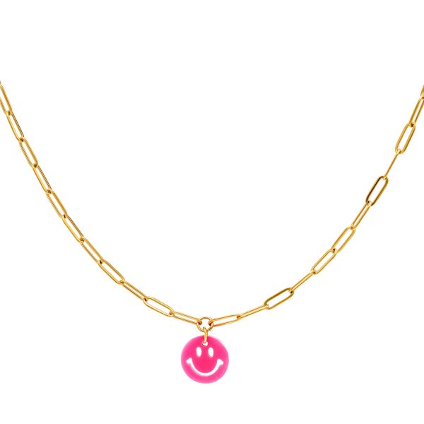NAIA necklace Smiley Pink