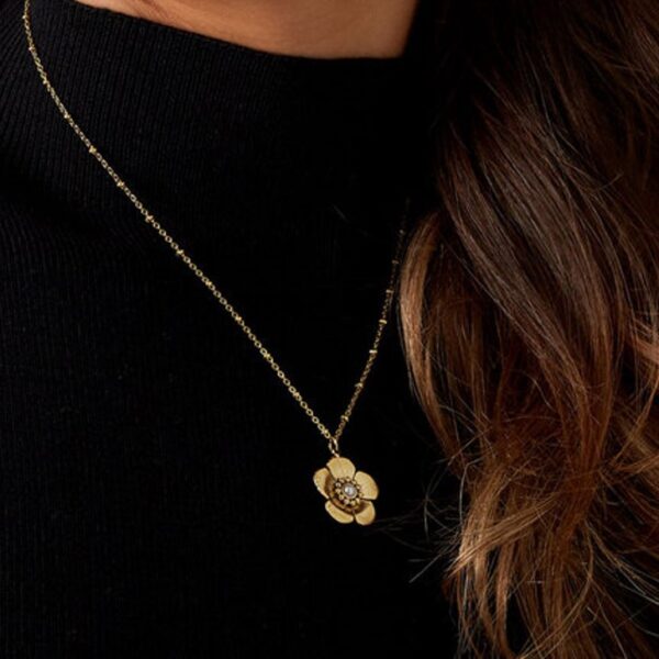 NEGIN necklace Flower Gold
