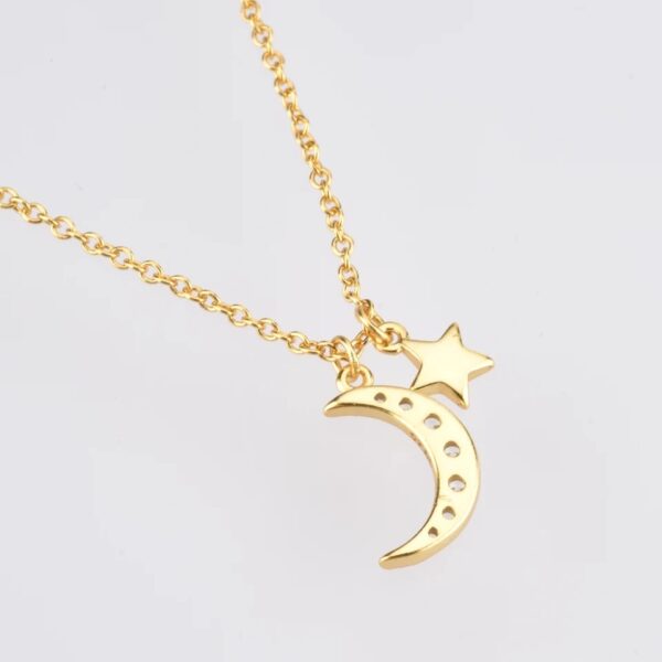 NEVEZ necklace Gold Moon back