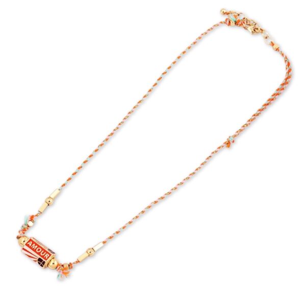 NORE message beads necklace AMOUR Orange