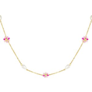 NOVY necklace Flower Pink