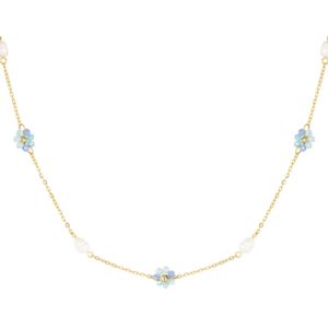 NOVY necklace flowers Blue