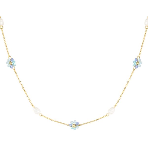 NOVY necklace flowers Blue