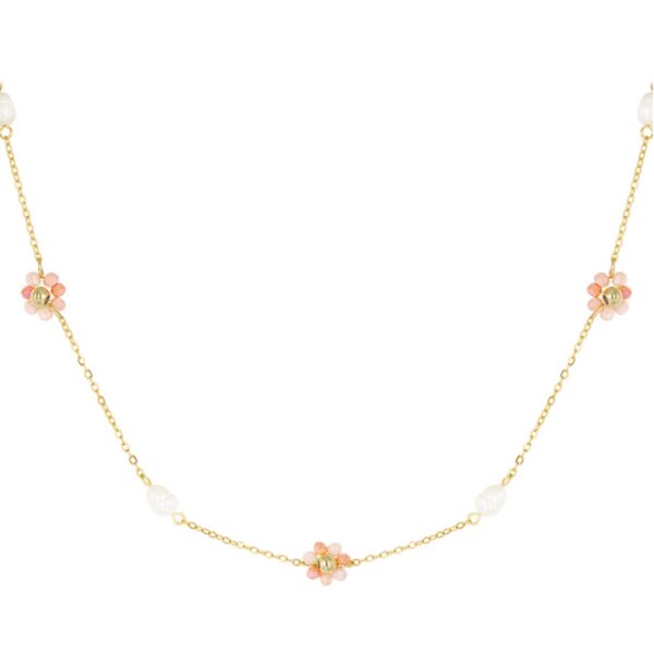 NOVY necklace flowers Peach