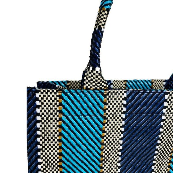 PAIGE bag Blue Stripe Close up