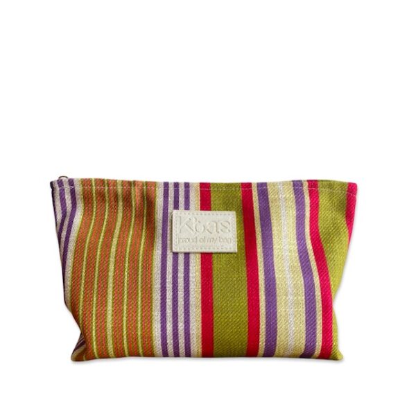 POPPY beach clutch Yellow Purple