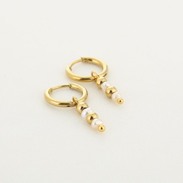 VAENY earrings Gold Pearl