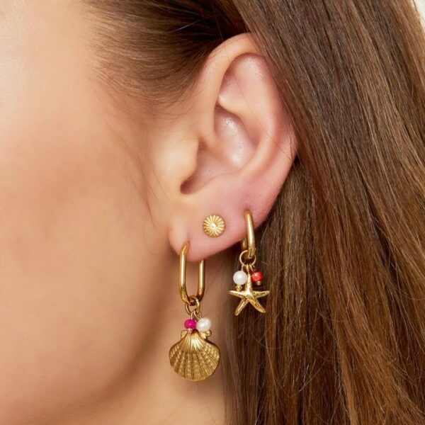VAIANA earrings Gold Shell model