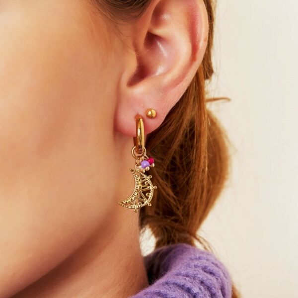 VEA earrings Gold Moon Model