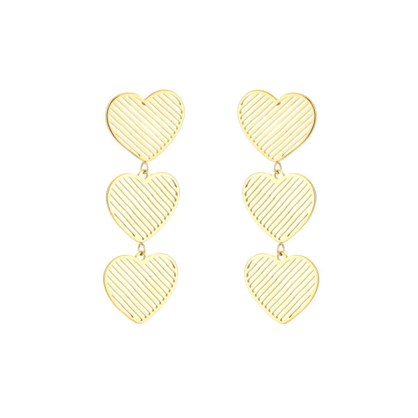 VELIA earrings Gold Hearts