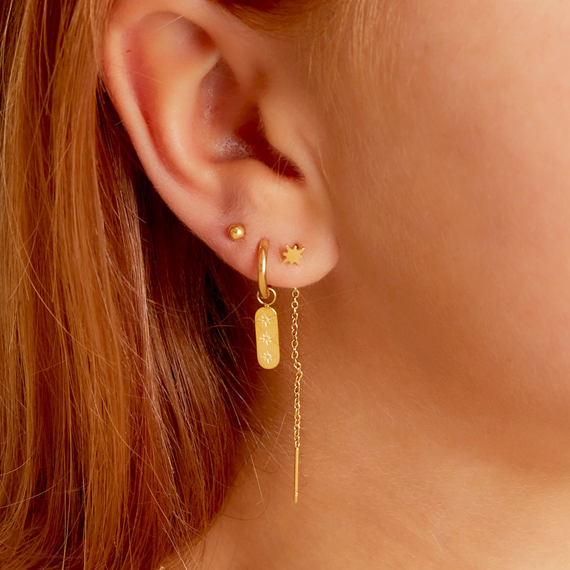 VERALIE earrings Gold Bar model