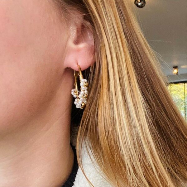 VERANNE earrings Gold Flower model