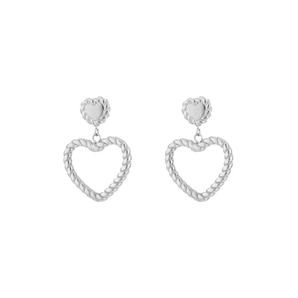 VERONA earrings Heart Silver