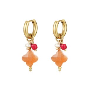 VIE earrings Orange Clover