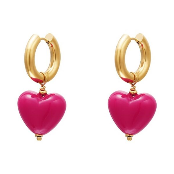 VIOLAINE earrings Fuchsia Heart