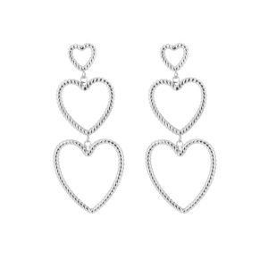 VION earrings Silver Hearts